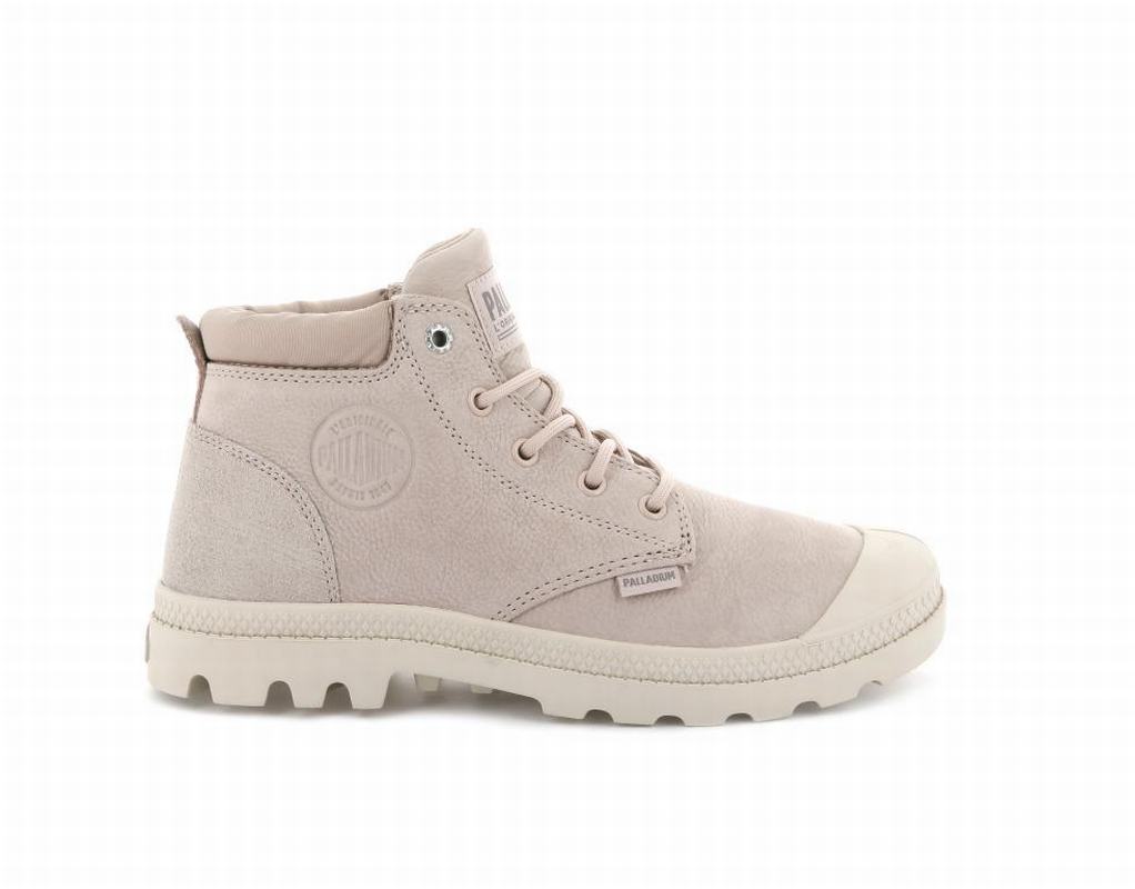 Palladium Pampa Lo Cuff Koža Ženske Čizme Roze ||ZO4218736||